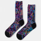 Multicolor gebogen lijnpatroon sokken (Links)