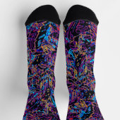 Multicolor gebogen lijnpatroon sokken (Top)