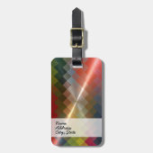 Multicolor Geometric Diamond Pattern 2 Bagagelabel (Voorkant verticaal)
