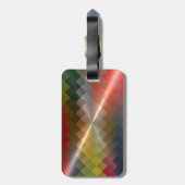 Multicolor Geometric Diamond Pattern 2 Bagagelabel (Achterkant verticaal)