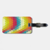 Multicolor Geometric Hexagon Pattern Bagagelabel (Achterkant horizontaal)