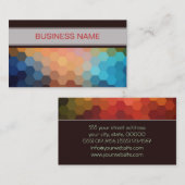 Multicolor Geometric Hexagon Pattern | Gewoon brui Visitekaartje (Voorkant / Achterkant)