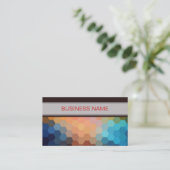 Multicolor Geometric Hexagon Pattern | Gewoon brui Visitekaartje (Staand voorkant)