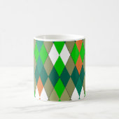 Multicolor geometric pattern rhombuses minimalism koffiemok (Center)