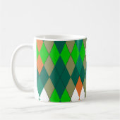 Multicolor geometric pattern rhombuses minimalism koffiemok (Links)