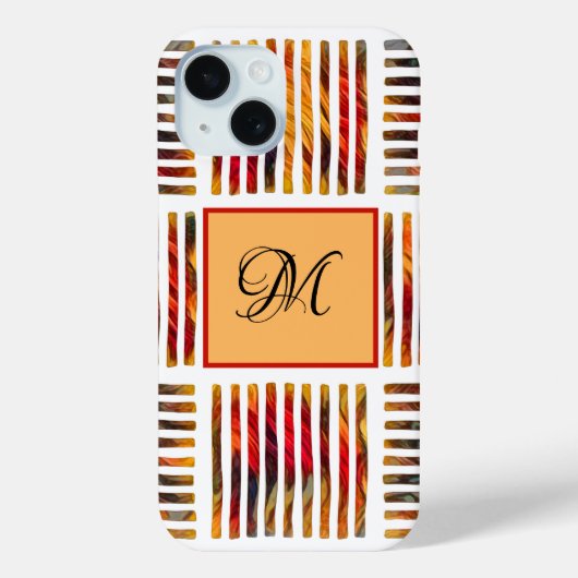 Multicolor Geometrisch Abstract Streepmonogram Case-Mate iPhone Case (Achterkant)
