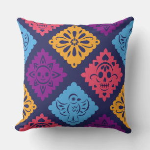 Multicolor geometrisch mooi patroon kussen