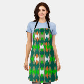 Multicolor geometrisch patroon ruitvormig minimali schort (Gedragen)