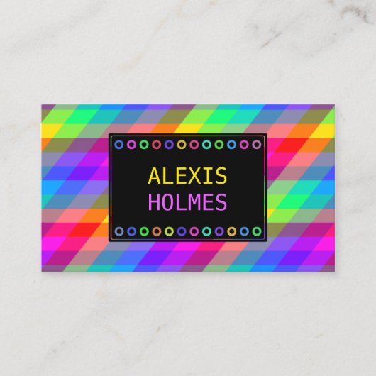 Multicolor geometrisch visitekaartje (Voorkant)