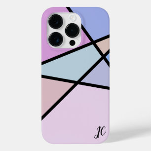 Multicolor geometrische lijnen en vormen Case-Mate iPhone 14 pro hoesje