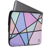 Multicolor geometrische lijnen en vormen laptop sleeve (Voorkant Rechts)