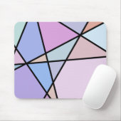 Multicolor geometrische lijnen en vormen muismat (Met muis)