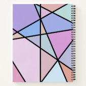 Multicolor geometrische lijnen en vormen notitieboek (Achterkant)