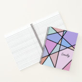 Multicolor geometrische lijnen en vormen notitieboek (Binnen)