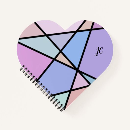 Multicolor geometrische lijnen en vormen notitieboek (Voorkant)