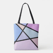Multicolor geometrische lijnen en vormen tote bag (Achterkant)