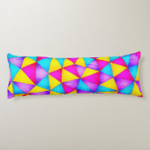 Multicolor geometrische vormen lichaamskussen (Achterkant)