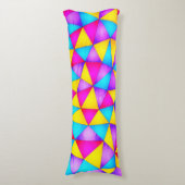 Multicolor geometrische vormen lichaamskussen (Voorkant Verticaal)