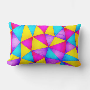 Multicolor geometrische vormen Lumbar Pillow Kussen