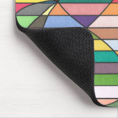 Multicolor gestreepte abstract met gebogen geometr muismat (Hoek)