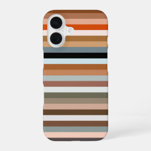 Multicolor gestreepte iPhone hoes 16 Hoesje