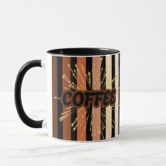 Multicolor Gestreepte koffie Mok