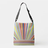 Multicolor gestreepte kruisstukzak crossbody tas (Achterkant)