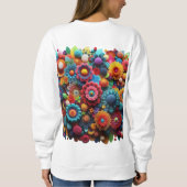 Multicolor Gewatteerd Haak T-shirt (Achterkant)