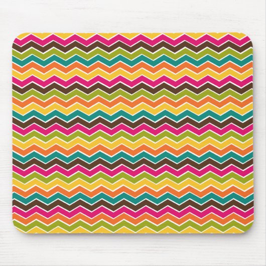 Multicolor girly chevron muismat (Voorkant)