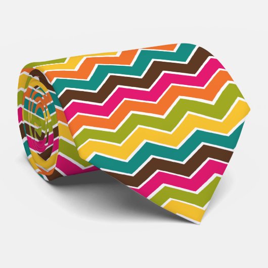 Multicolor girly chevron stropdas (Opgerold)