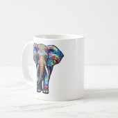 Multicolor Glas in lood Elephant 3 Koffiemok (Voorkant links)