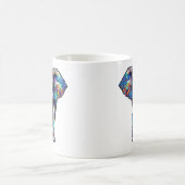 Multicolor Glas in lood Elephant 3 Koffiemok (Center)