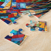 Multicolor Glas in lood Mozaïek Paard 15 Legpuzzel (Zijkant)