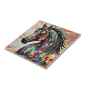 Multicolor Glas in lood Mozaïek Paard 15 Tegeltje (Zijkant)