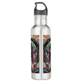 Multicolor Glas in lood Mozaïek Paard 15 Waterfles (Achterkant)