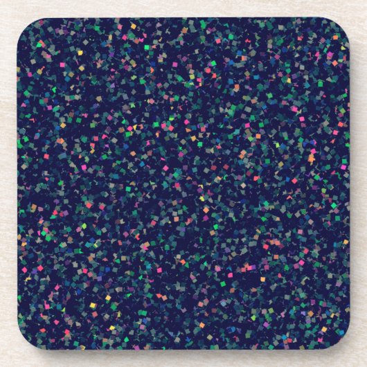 Multicolor Glitter Confetti Bier Onderzetter (Voorkant)