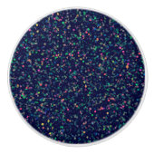 Multicolor Glitter Confetti Keramische Knop (Voorkant)