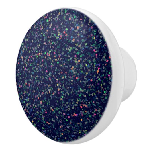 Multicolor Glitter Confetti Keramische Knop (Rechts)