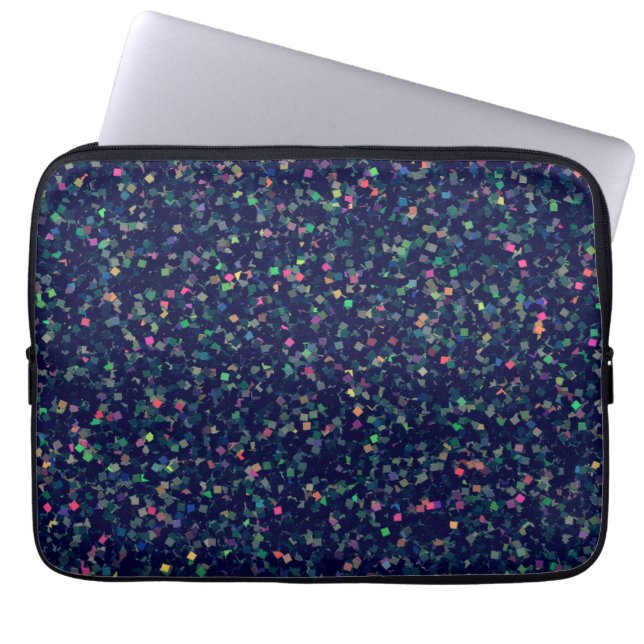 Multicolor Glitter Confetti Laptop Sleeve (Voorkant)