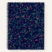 Multicolor Glitter Confetti Notitieboek (Voorkant)