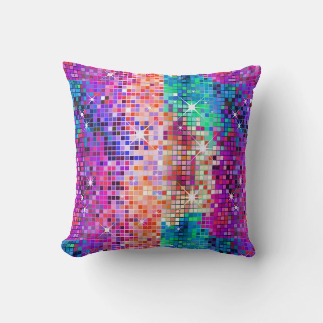 Multicolor glitter en Sparkles 2a Kussen (Voorkant)