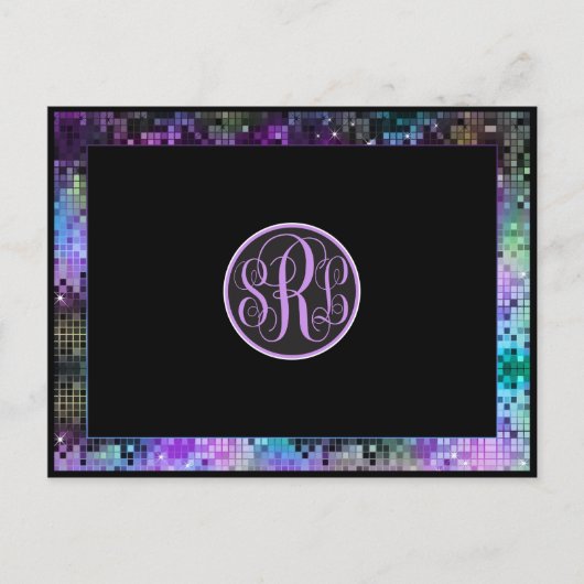 Multicolor Glitter en Sparkles Hartelijk dank Briefkaart (Voorkant)