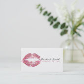 Multicolor Glitter Lips Stijlvolle Makeup Artist # Visitekaartje (Staand voorkant)