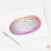 Multicolor Glitter Product Packaging Label Silver (Envelop)