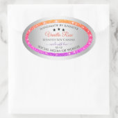 Multicolor Glitter Product Packaging Label Silver (Tas)
