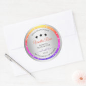 Multicolor Glitter Product Packaging Label Silver (Envelop)