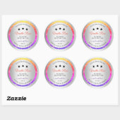 Multicolor Glitter Product Packaging Label Silver (Vel)