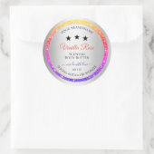 Multicolor Glitter Product Packaging Label Silver (Tas)