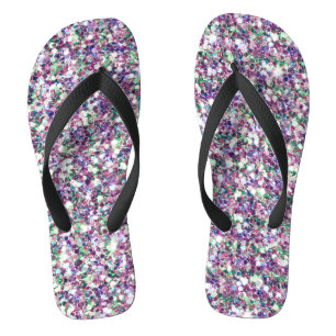 Multicolor Glitter Textielpatroon Teenslippers