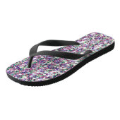 Multicolor Glitter Textielpatroon Teenslippers (Schuin)